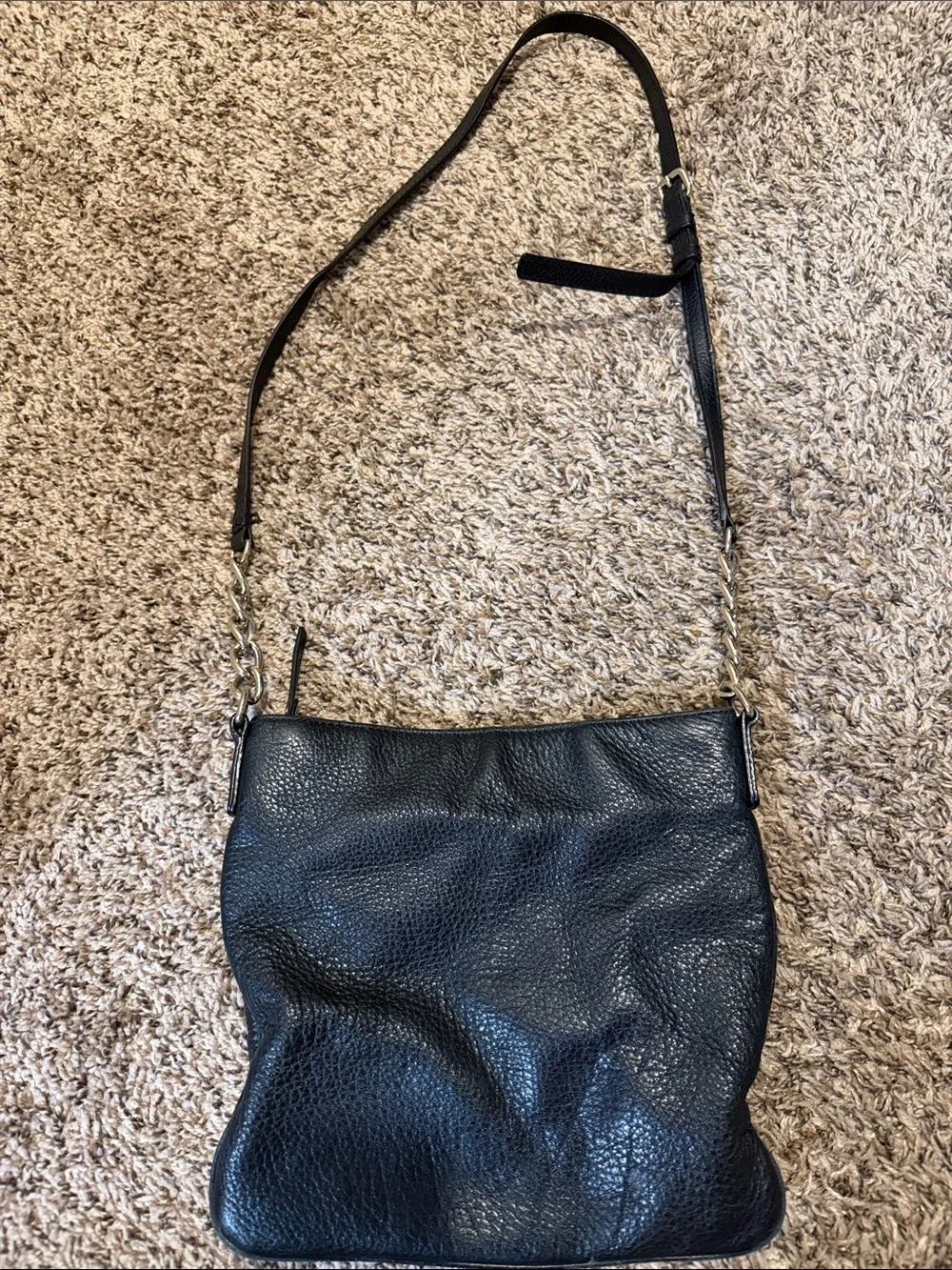 kate spade Black Pebbled Leather Crossbody with Gold Hardware